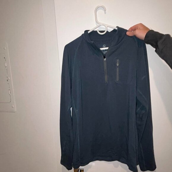 Large Navy Longsleeve Free Fly Quarter Zip - Picture 1 of 2